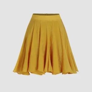 Cider Solid Ruffle Hem Mini Skirt - L/XL